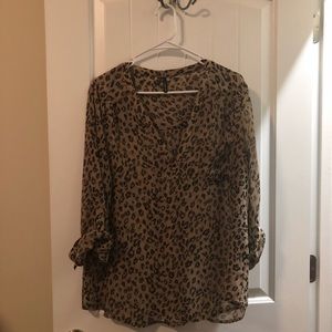 Maurice’s cheetah print perfect blouse.